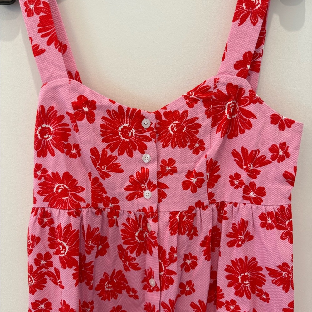 Draper James Pink Dress with Red Floral Design